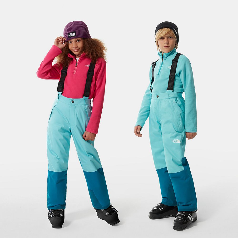 The North Face Pants Youth Australia - The North Face Snowquest Bib Blue Skiing And Snowboarding (QN